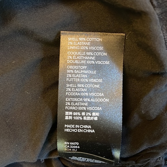 We the free by free people XS black jacket corduroy cropped double breasted NWOT - Picture 9 of 9